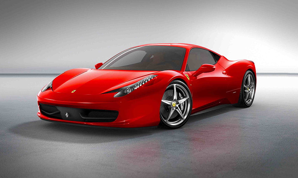 red Ferrari 458 HD wallpaper