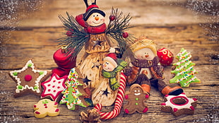 assorted Christmas-themed decors, Christmas, Christmas ornaments , treats HD wallpaper