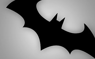 black Batman logo HD wallpaper