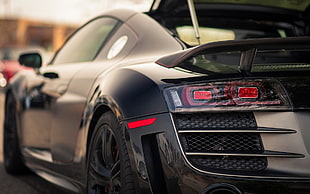 black coupe, Audi R8, Audi, car, vehicle HD wallpaper