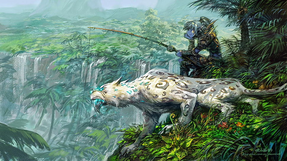 gray animal digital wallpaper, Warcraft, video games, sholazar basin, World of Warcraft HD wallpaper