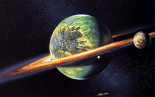 two planets illustration