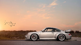 silver coupe car, Porsche 911, car HD wallpaper