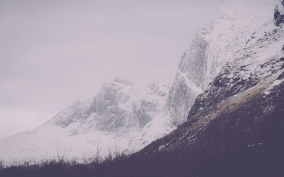 white and black area rug, photography, mountains, landscape, snow HD wallpaper