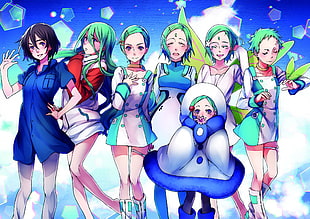 female group anime digital wallpaper, Eureka Seven, Diane Thurston, Eureka (character)