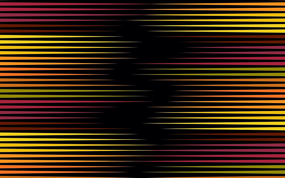 red and yellow striped illustration HD wallpaper