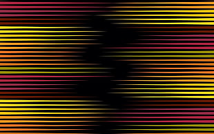 red and yellow striped illustration HD wallpaper