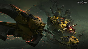 black and red RC helicopter, Warhammer 40,000, WH40K, Dawn of War 3, orcs HD wallpaper