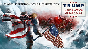 Trump poster, Donald Trump, politics, year 2016 HD wallpaper