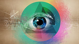 eye illustration HD wallpaper