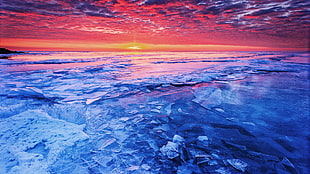 body of water digital wallpaper, Alaska, ice