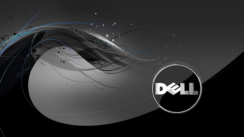 black and gray Dell abstract wallpaper, Dell, computer, hardware, digital art HD wallpaper