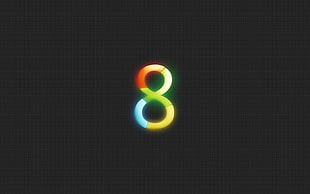 green, red, blue, and yellow 8 illustration HD wallpaper
