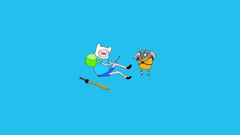 Jake The Dig and Finn The Human, minimalism, Adventure Time, Finn the Human, Jake the Dog HD wallpaper