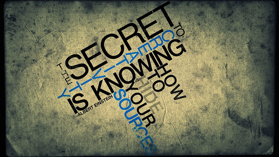 quote on gray wall digital wallpaper, quote, Albert Einstein HD wallpaper