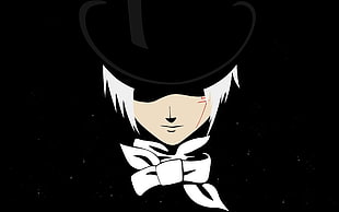 male anime character with black hat photo HD wallpaper