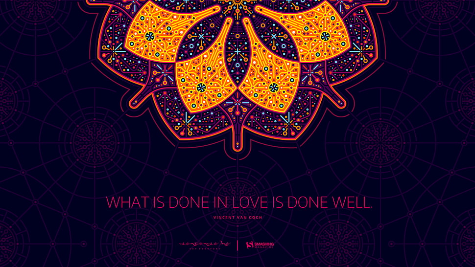 what is done in love is done well quote poster HD wallpaper