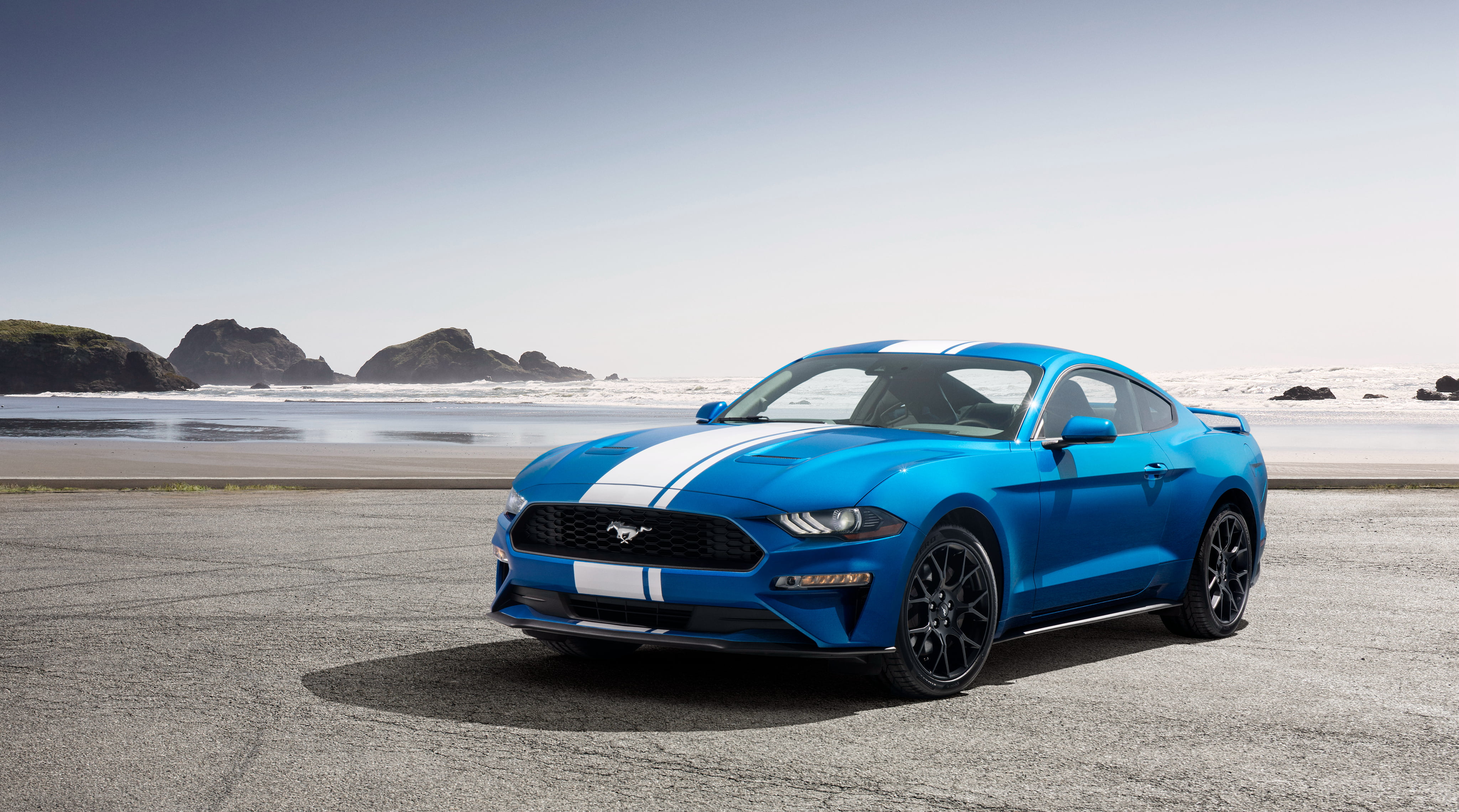 Blue Ford Mustang Coupe Hd Wallpaper Wallpaper Flare