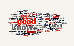 Good Know text, minimalism, word clouds, typography HD wallpaper