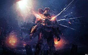 robot 3D wallpaper, Halo, Master Chief, Halo 4, video games