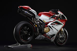white and red sportbike, MV Agusta F4 RC, superbike, AMG Line, motorcycle
