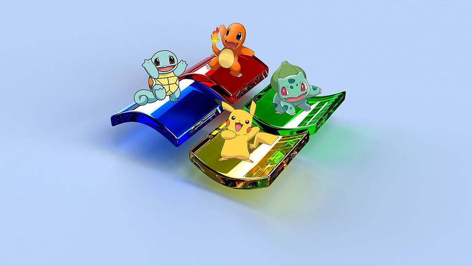 Windows logo with Pokemon wallpaper HD wallpaper