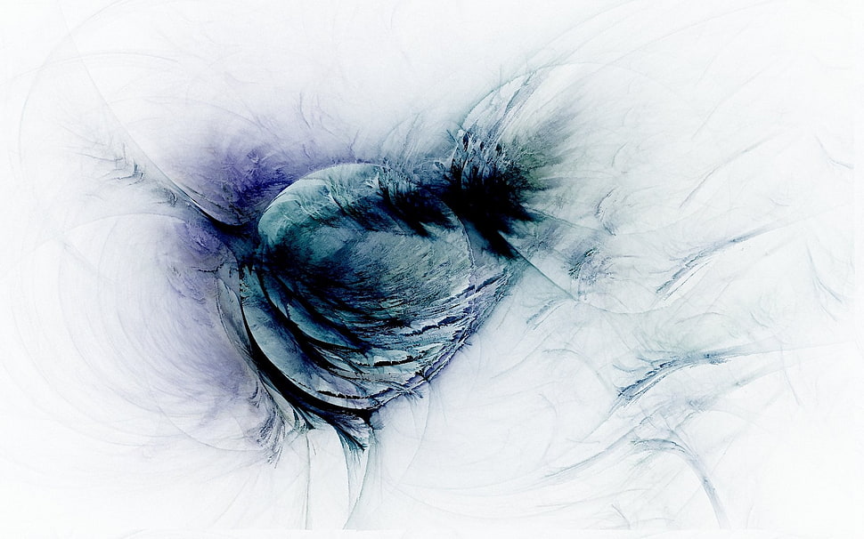 white, blue, and purple abstract art HD wallpaper