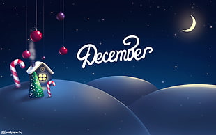 December illustration HD wallpaper