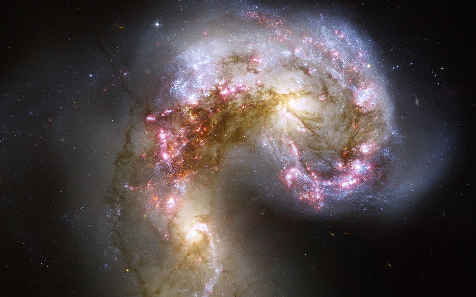 galaxy digital wallpaper, space, digital art, space art HD wallpaper
