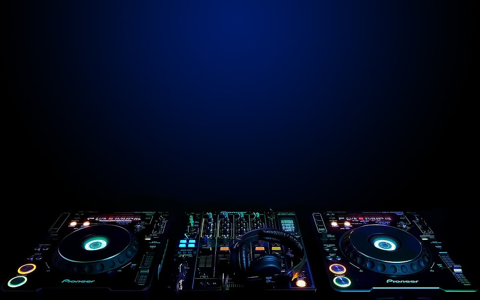 black DJ controller, music HD wallpaper