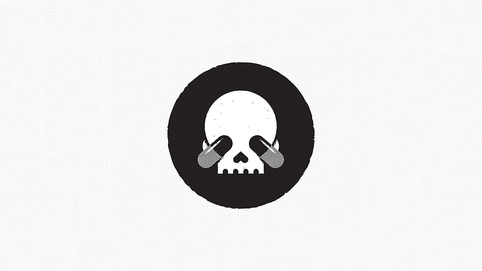 white skull illustration, death, pills, skull, artwork HD wallpaper