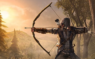 male character wallpaper, Assassin's Creed III, Connor Kenway, Assassin's Creed, video games HD wallpaper