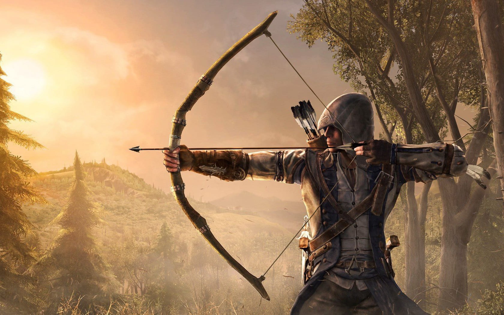 male character wallpaper, Assassin's Creed III, Connor Kenway, Assassin's Creed, video games