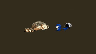 brown hedgehog animated illustration, Sonic the Hedgehog, hedgehog