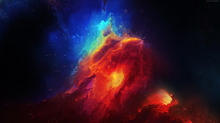 Blue And Red Galaxy Hd Wallpaper Wallpaper Flare