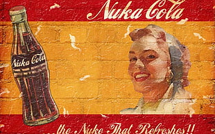 Nuka Cola cola poster, Fallout 3, video games, Nuka Cola