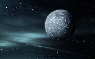 planet illustration, space, planet, 3D, digital art HD wallpaper