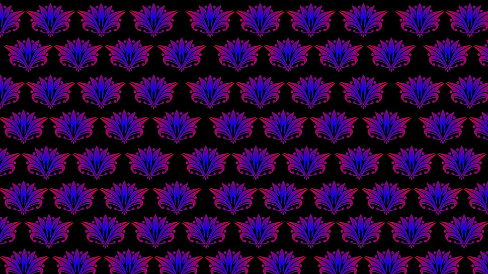 blue-and-pink illustrations, pattern HD wallpaper