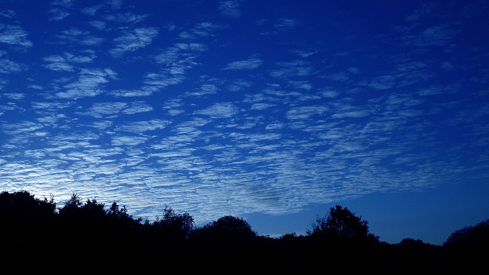 timelapse of blue sky, landscape HD wallpaper