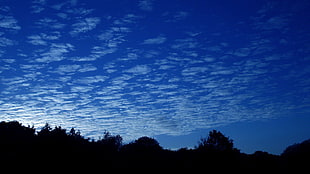 timelapse of blue sky, landscape HD wallpaper