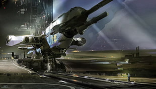 space ship illustration, science fiction, futuristic HD wallpaper