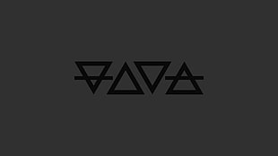 black background with triangle illustration, minimalism, simple, artwork