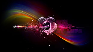multicolored heart illustration
