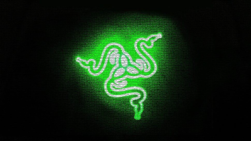 green Razer logo, Razer HD wallpaper