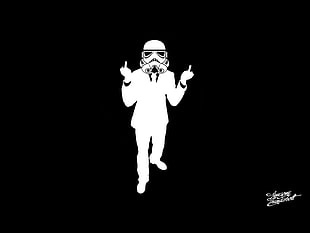 Star Wars Storm Trooper illustration, Storm Troopers, black, simple background, Star Wars