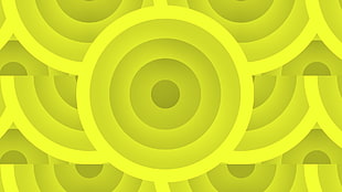 yellow and green plastic toy, circle, yellow, pattern, simple