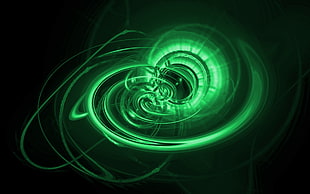 green digital wallpaper