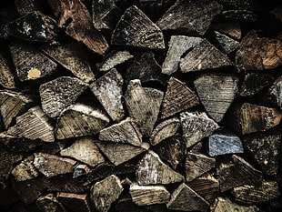 pile of firewood, Firewood, Texture, Wooden