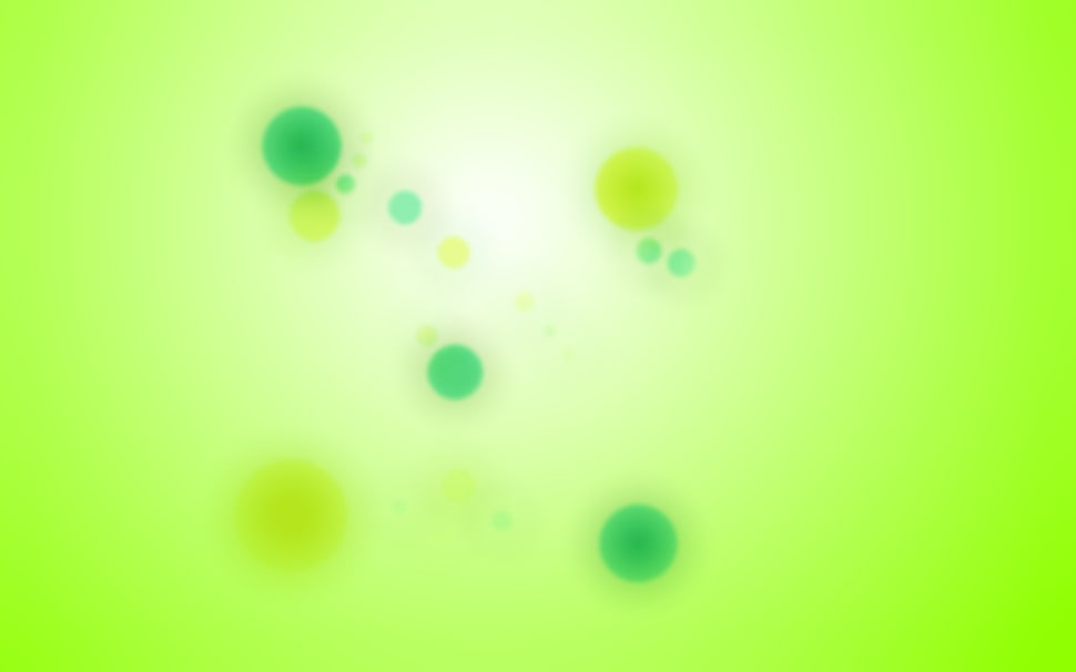 green colored background with round green illustration HD wallpaper