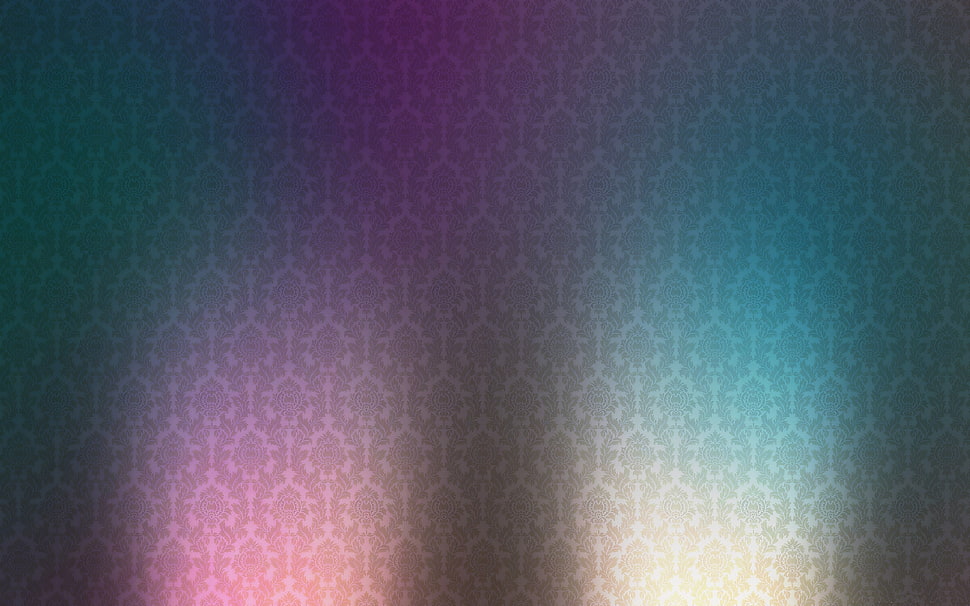 pink and teal lights on gray wall HD wallpaper